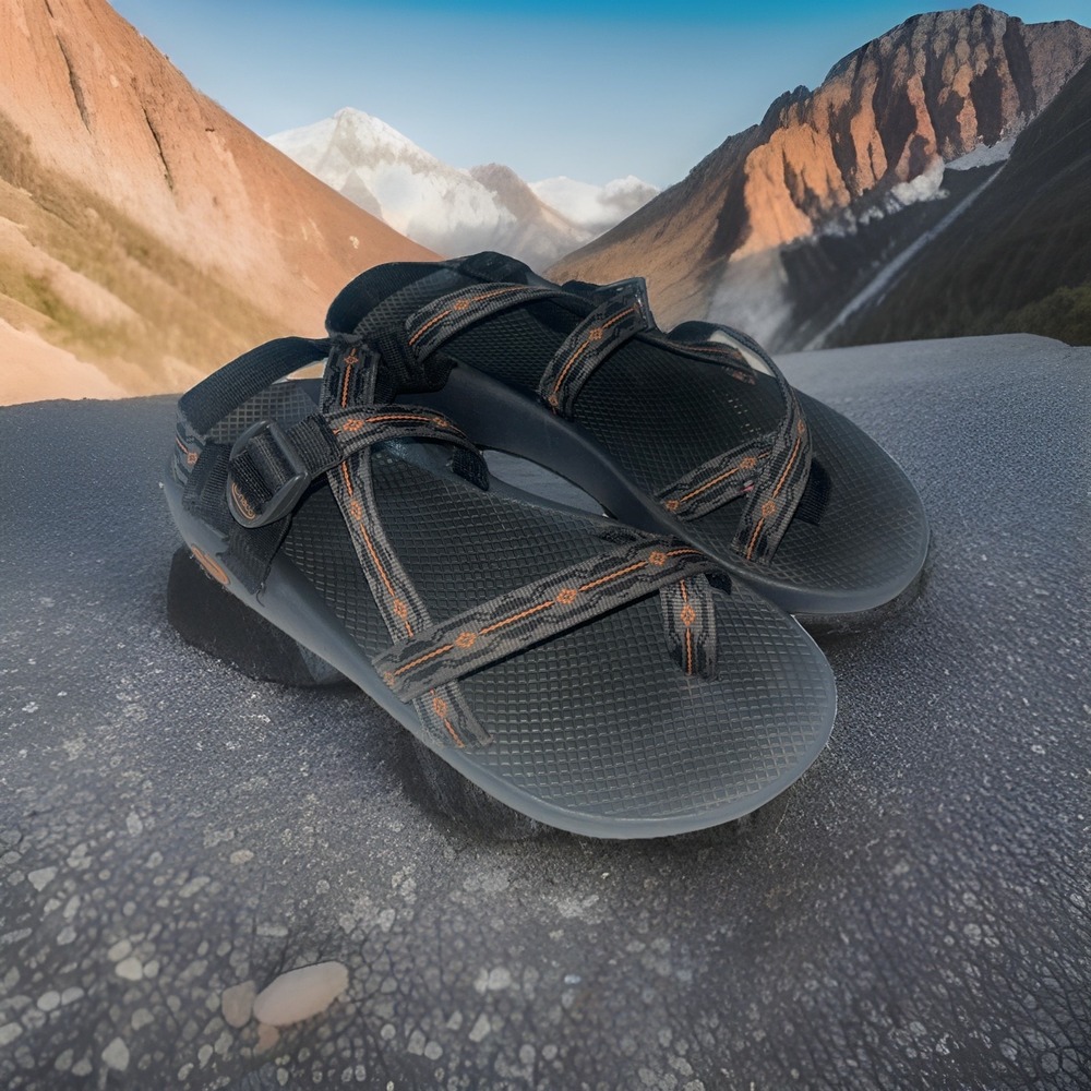 Chaco Men's Sport Strap Blue Sandals Men's Size 12 Aztec‎ Hiking Walking Support